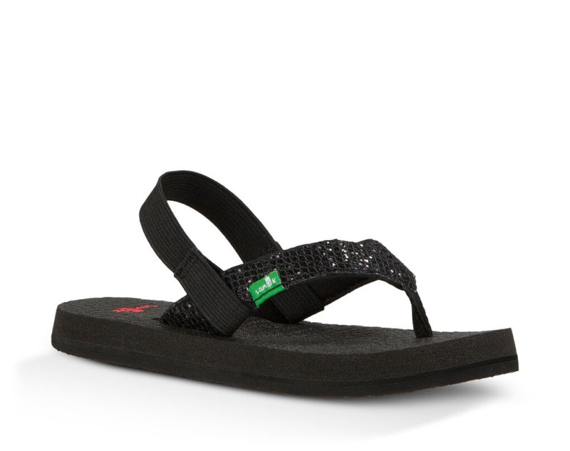 Sanuk Yoga Glitter - Sanuk Sandals Kids Black - Philippines LSUCDW467